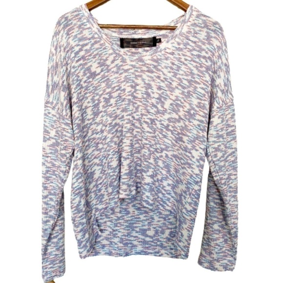 Code X Mode NWOT Pink Blue Ribbed Confetti Sweater - Picture 1 of 8